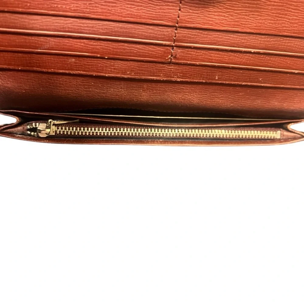 Paul Smith Mens Metallic Copper Textured Leather‎ Long Flap Wallet Made in Italy